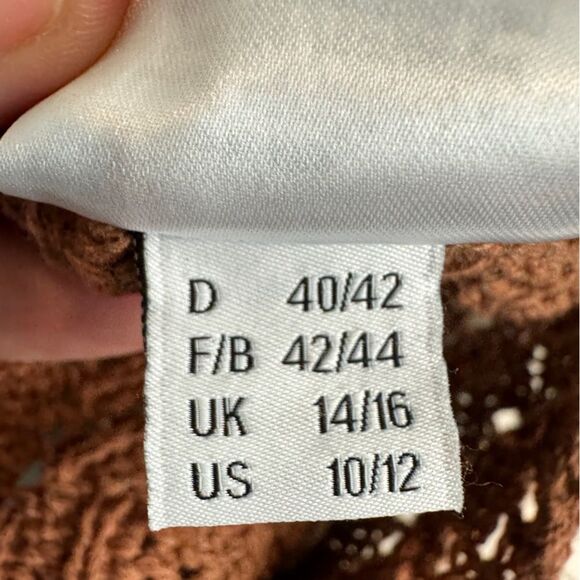 Madeleine Knit Boat Neck Sweater Brown L 10/12 - Picture 3 of 8